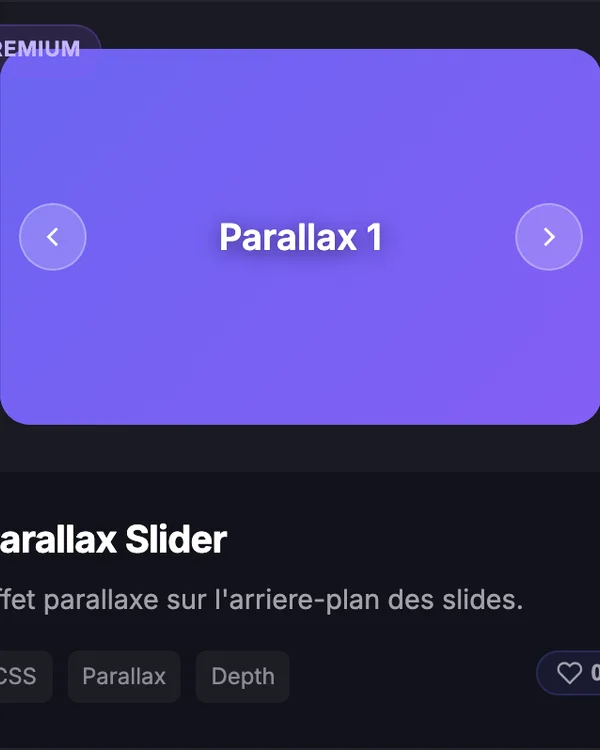 Effet CSS Parallax Slider — slider defilement parallaxe